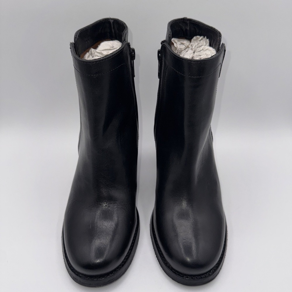 Frye Addie Double Zip Bootie Women's‎ Size 7 Black Leather - Picture 3 of 15